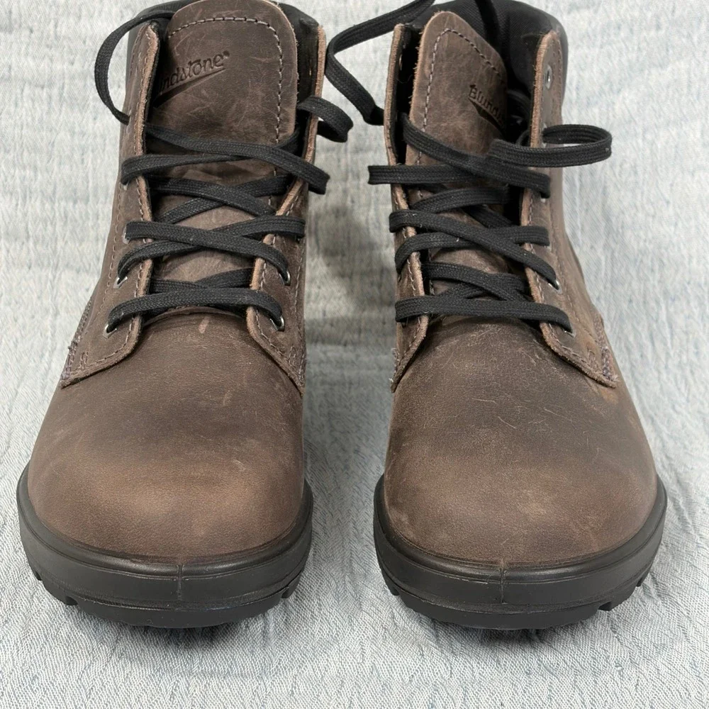 Blundstone 162 Lace Up Boots‎ Rustic Brown Leather Mens 4 Womens 6 B# 001157